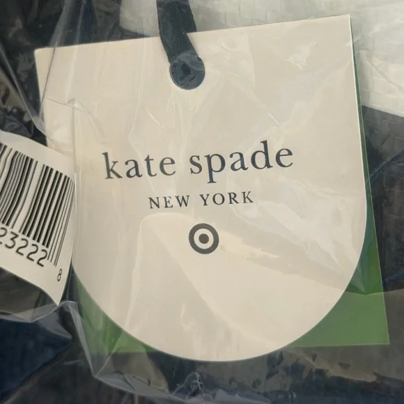 kate spade Black and White Clear Tote with Green Accent Tag - Picture 6 of 6